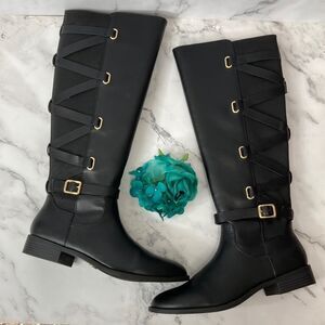 THALIA SODI Veronika Black Riding Boots